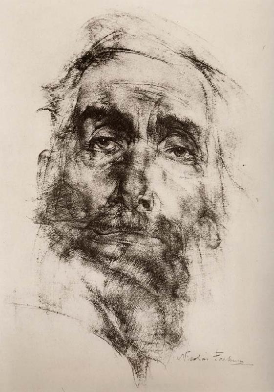 Nikolay Fechin Head portrait of old man
